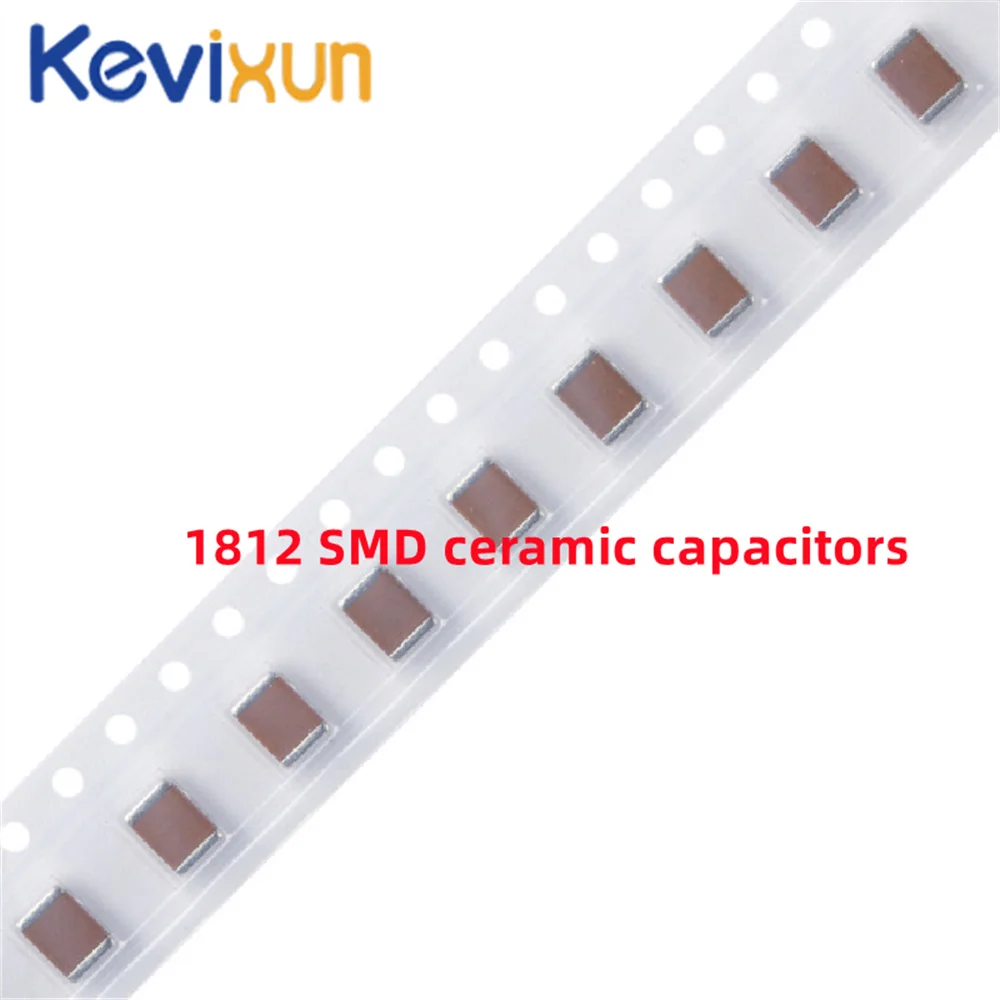 50Pcs 1812 smd chip capacitor 1nF 50 2.2nF 4.7nF 10nF 100nF 22 1uF 2.2uF 4.7uF uF 47nF 2KV 25 50V 100V V 630V X5R