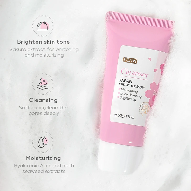 Vitamin C Facial Cleanser Skin Deep Cleansing Moisturizing Blackhead Removal skincare Face Wash Foam Face Cleanser Skin Care facial cleanser