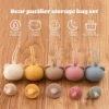 2PCS Cute Panda Shape Baby Silicone Nipple Holder Container Box Keep Pacifier Case And Accessories Storage Box Teat Attachment 3