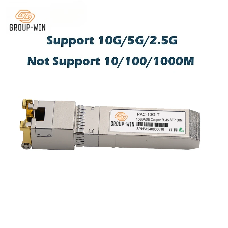SFP + to RJ45 10G Copper Module 10G SFP +-T 10GBase-T 30M For Cisco Mikrotik TP-Link Zyxel/HORACO/Unifi Switch