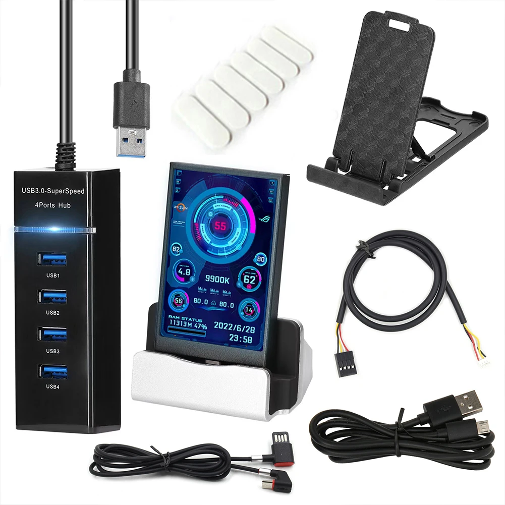  USB cŸ  ũ, ˷̴ ձ DIY µ ͸ CPU GPU RAM HDD 360 ȸ 3.5 ġ IPS,  ȣȯ