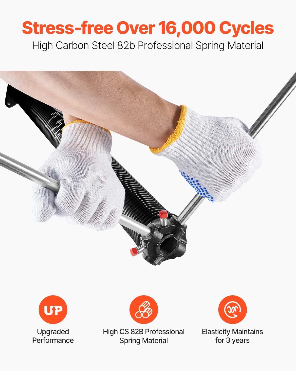 Black Garage Door Torsion Springs Pair for Replacement