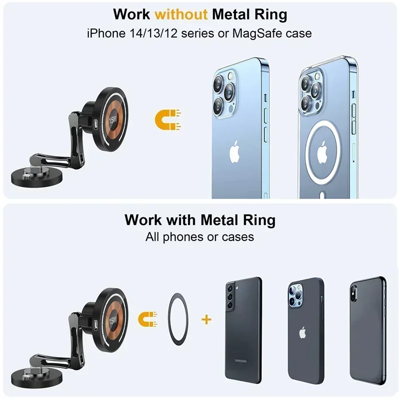 Magnetic Wireless Car Phone Holder Fast Charging Mount
