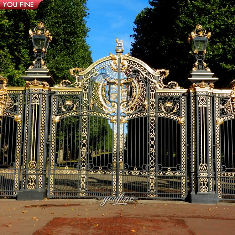 Luxury Outdoor Main Door Wrought Iron Gate And Fence For Sale