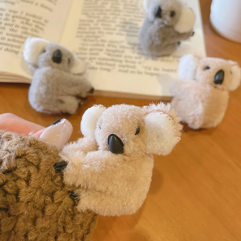 

3D Koala Hair Clip for Women Cute Plush Hair Claw Cartoon Hairpin Side Mini Clip Hair Accessory