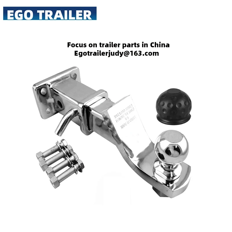 Chromed 2 Inch Towbar Tongue Ball Mount Tow Ball And Hitch Receiver Pin RV Truck Trailer Parts Car Camper Accessories Caravans