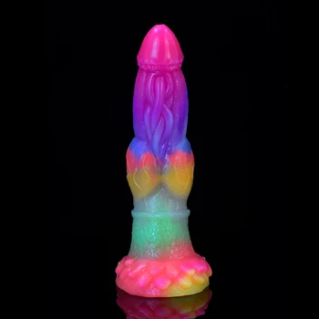 FAAK New Dragon Dildo With Suction Cup Knot Tiny Dog Penis For Beginners Vagina Stimulate Silicone Anal Sex Toy Fetish Products 6