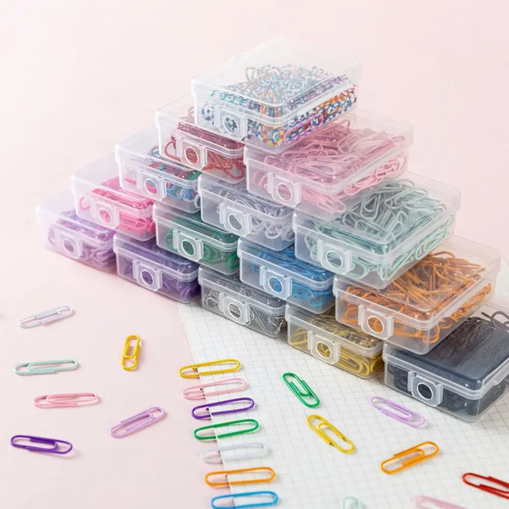 Paper Clips 50PCS File Holder Creative Metal Paper Clips Colored Binding Bookmark Clip