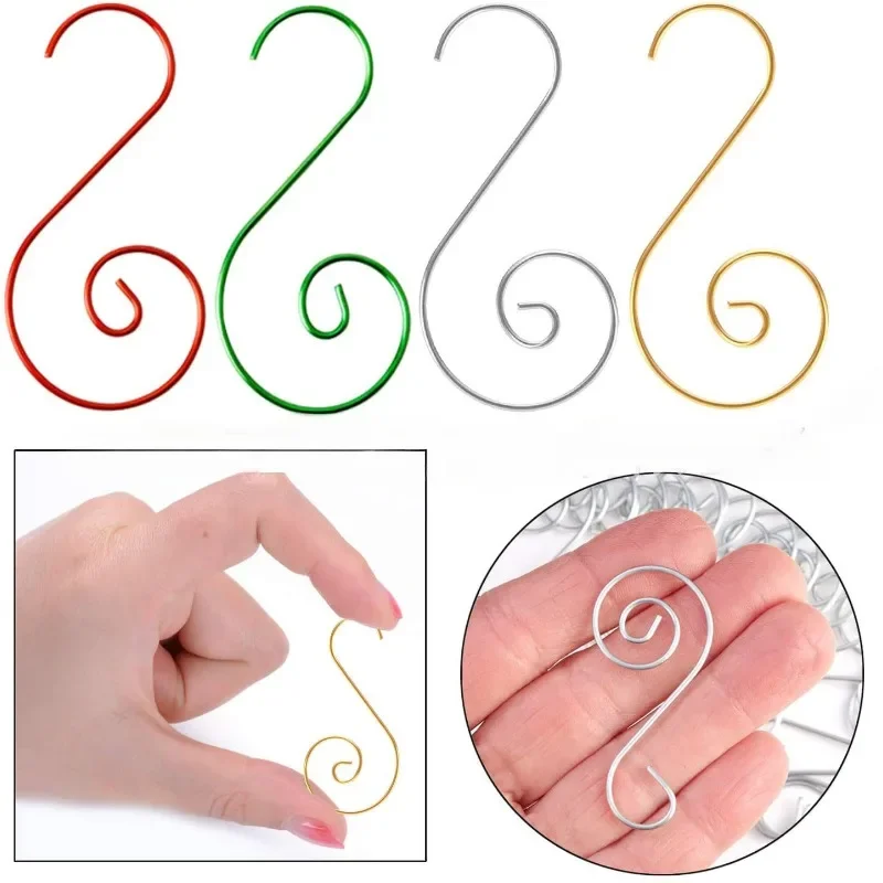 20pcs Christmas Wreath Hooks Christmas Tree Decoration Hanging Hooks Stocking Hangers S Hooks Christmas Accessories Home Decor