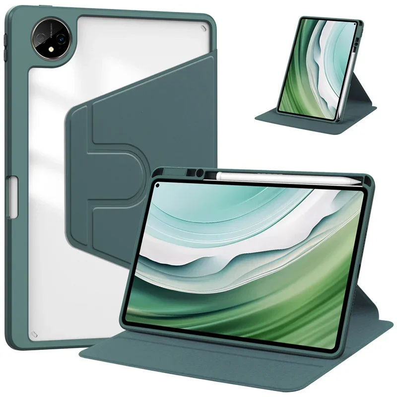 Premium 360° Rotating Acrylic Stand Case with Pencil Holder