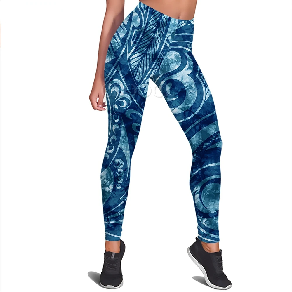 CLOOCL Women Legging Summer Polynesia Style 3D Printed Sweatpants Female Pants for Outdoor Workout Up Jogging Trousers A2