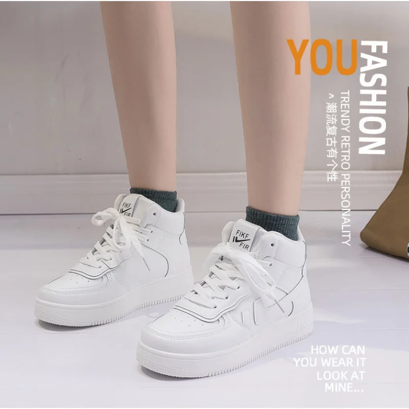 Women Sneakers Breathable Waterproof Wedges Platform Outdoor Running Shoes Woman Pu Leather Casual Jogging Trainers