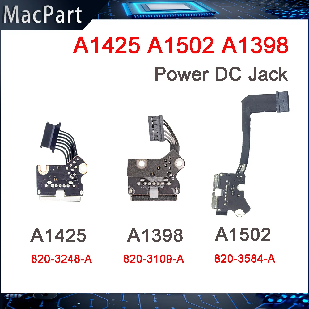 

Original Used Power DC Jack Board 820-3109-A 820-3248-A 820-3584-A For Macbook Pro 13" 15" A1398 A1425 A1502 2012 2013 2014 2015