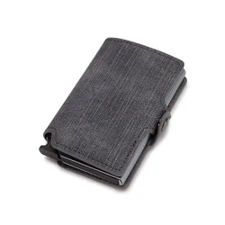Sleek Pink Minimalist RFID Wallet with Automatic Pop - Up Feature (Grey)