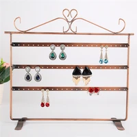 Earrings Ear Studs Necklace Chain Jewelry Display Holder Metal Stand Organizer Rack Earring Display Necklace Display 2