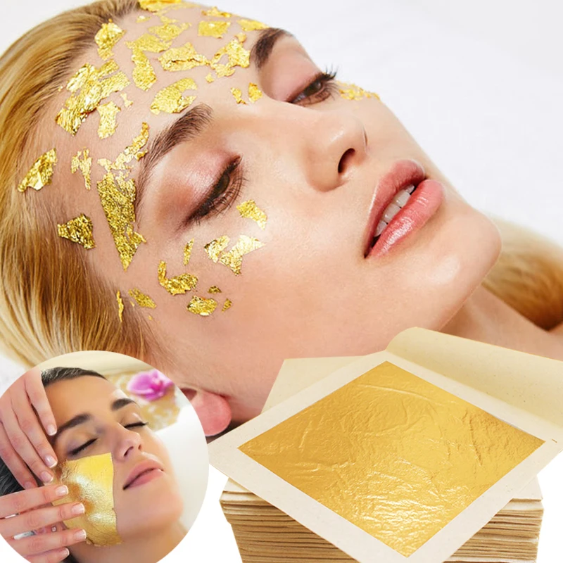 24K Gold Leaf Sheets Pure Gold Leaf Real Gold Foil 10pcs 8x8cm for Edible  Cake Decoration Facial Mask Art Crafts Paper Gilding - AliExpress