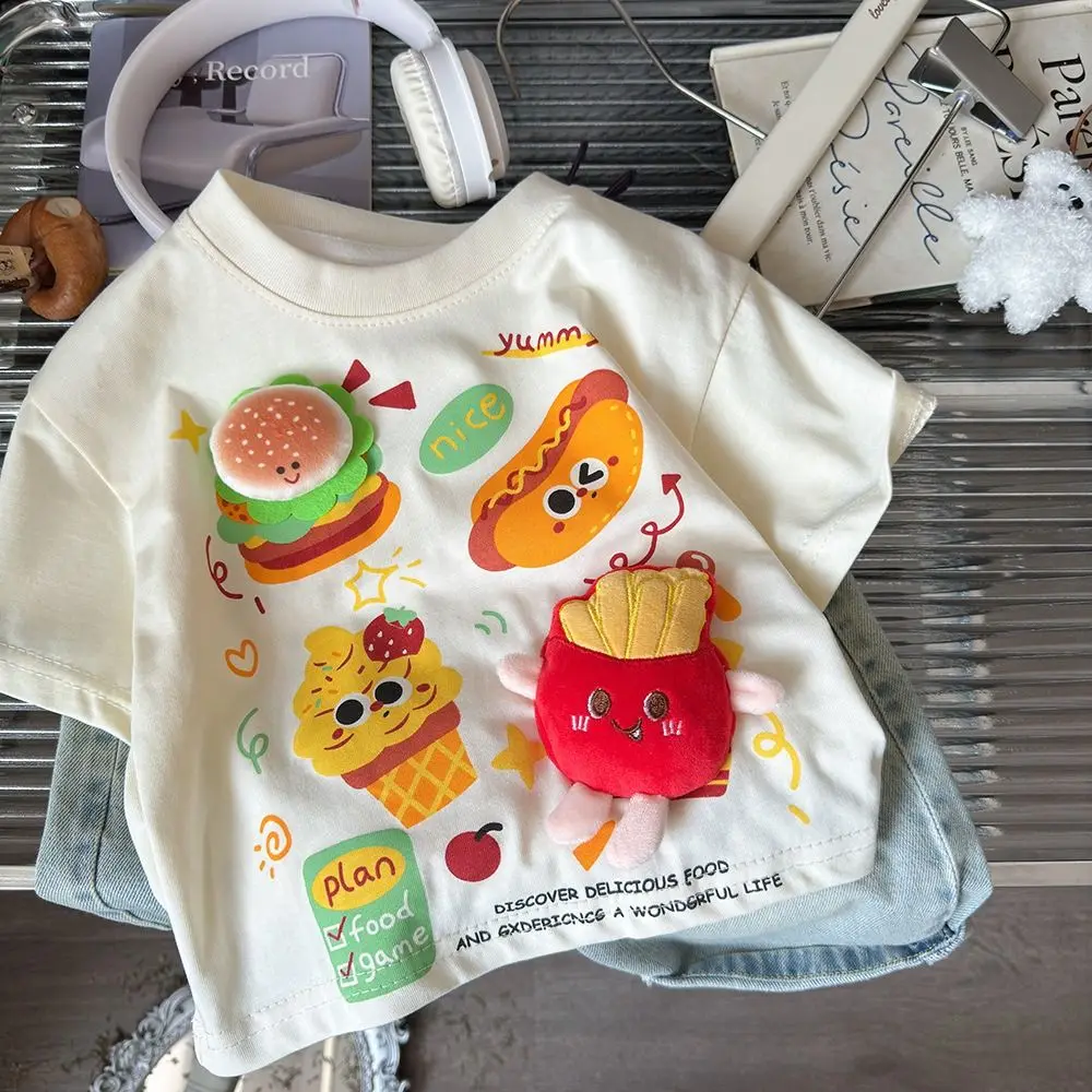 Description Picture 5 of itemCreative Children's Short Sleeves Cartoon Printed Pure Cotton Summer T-shirts Breathable Multiple Sizes Short Sleeve Tops