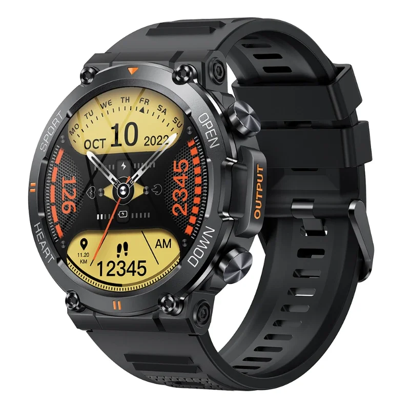 

T-Rex 2 Men Smartwatch Heart Rate Blood Pressure Monitor Bluetooth Call 1.39-inch Screen Sports Smart Watch for Men 2024 New