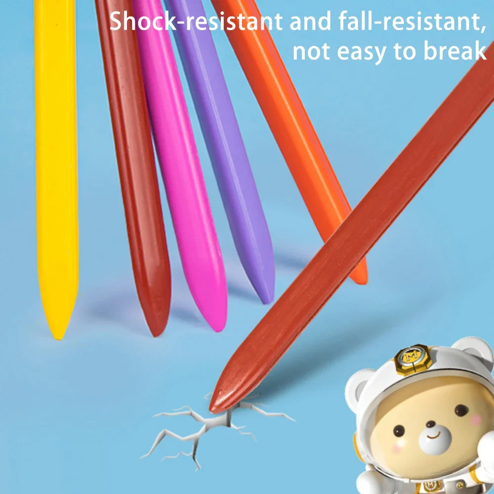 Deli 12/24/36 Colors Plastic Crayon Erasable Wax Crayons Washable Coloring Pencil Non-toxic Easy Clean Painting for Kids Gift colored crayons color pencils children painting supplies