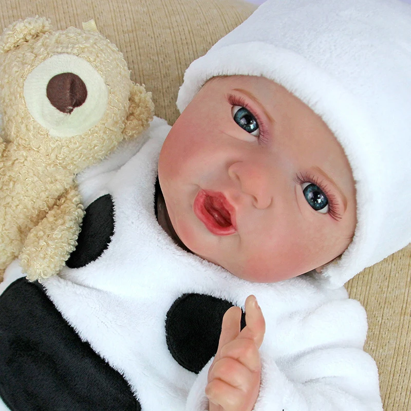 

50cm Reborn Girl Boy Gertie Realistic Soft Reborn Baby Doll Lifelike 3D Painted Skin with Visible Veins Colletion Art Doll