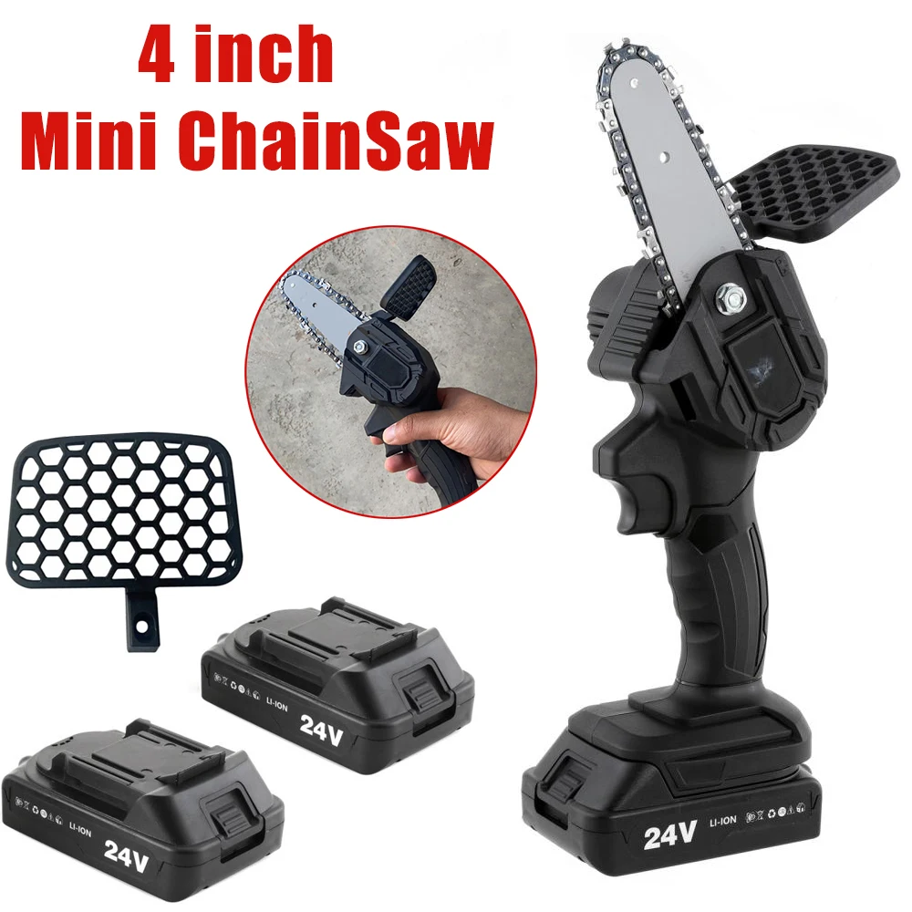 550W Lithium Battery Electric Pruning Saw Rechargeable Portable Electric Chain Saws Woodwork Mini Electric Saw Garden Logging mini chainsaw cordless 4 6 inch 24v 550w electric chain saw portable rechargeable saws gardening power woodworking cutting tools