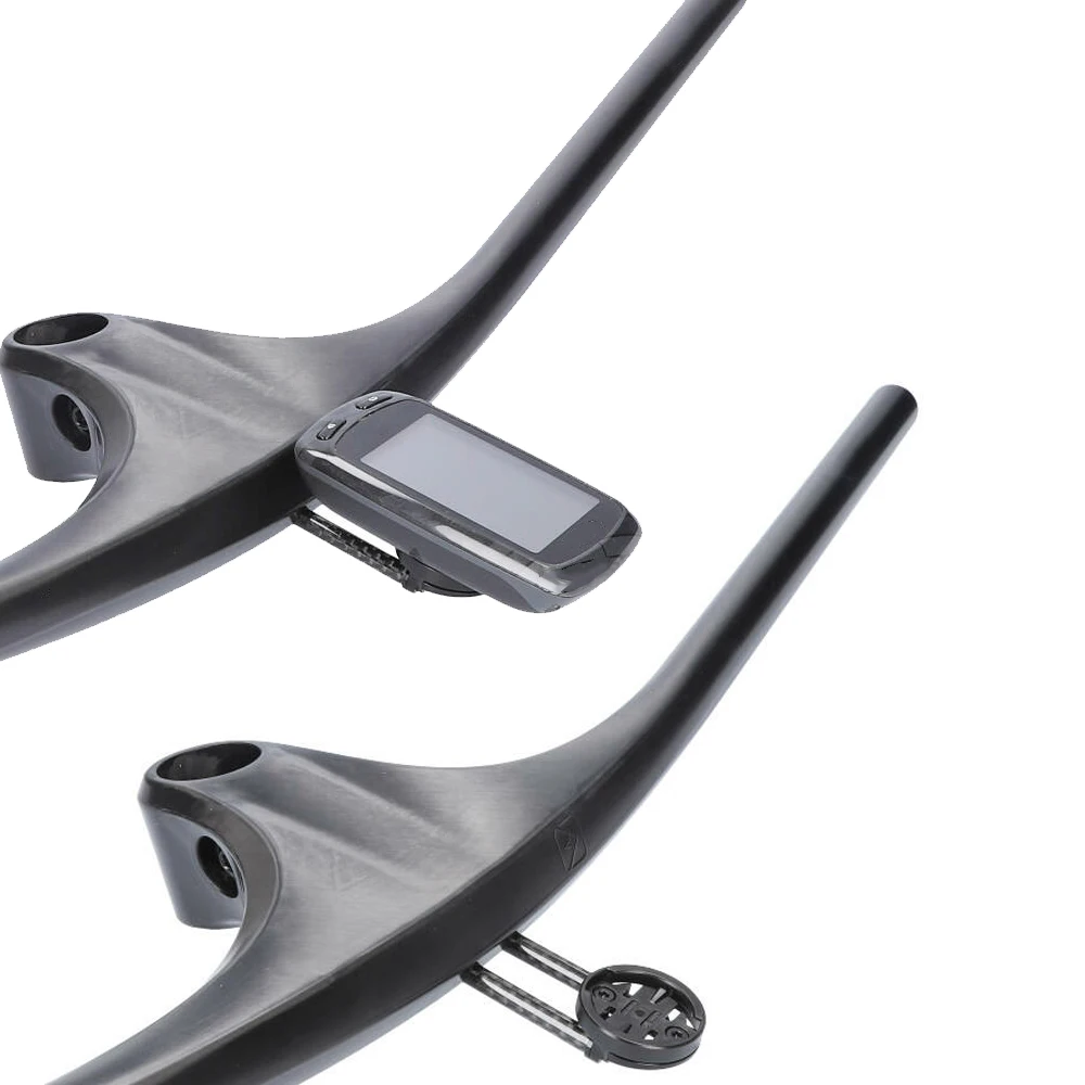 BIKECO Manubrio Integrato In Carbonio Per MTB – 17°, 3K Opaco, Larghezza 660-780 Mm, Attacco 80-110 Mm, Peso 255g