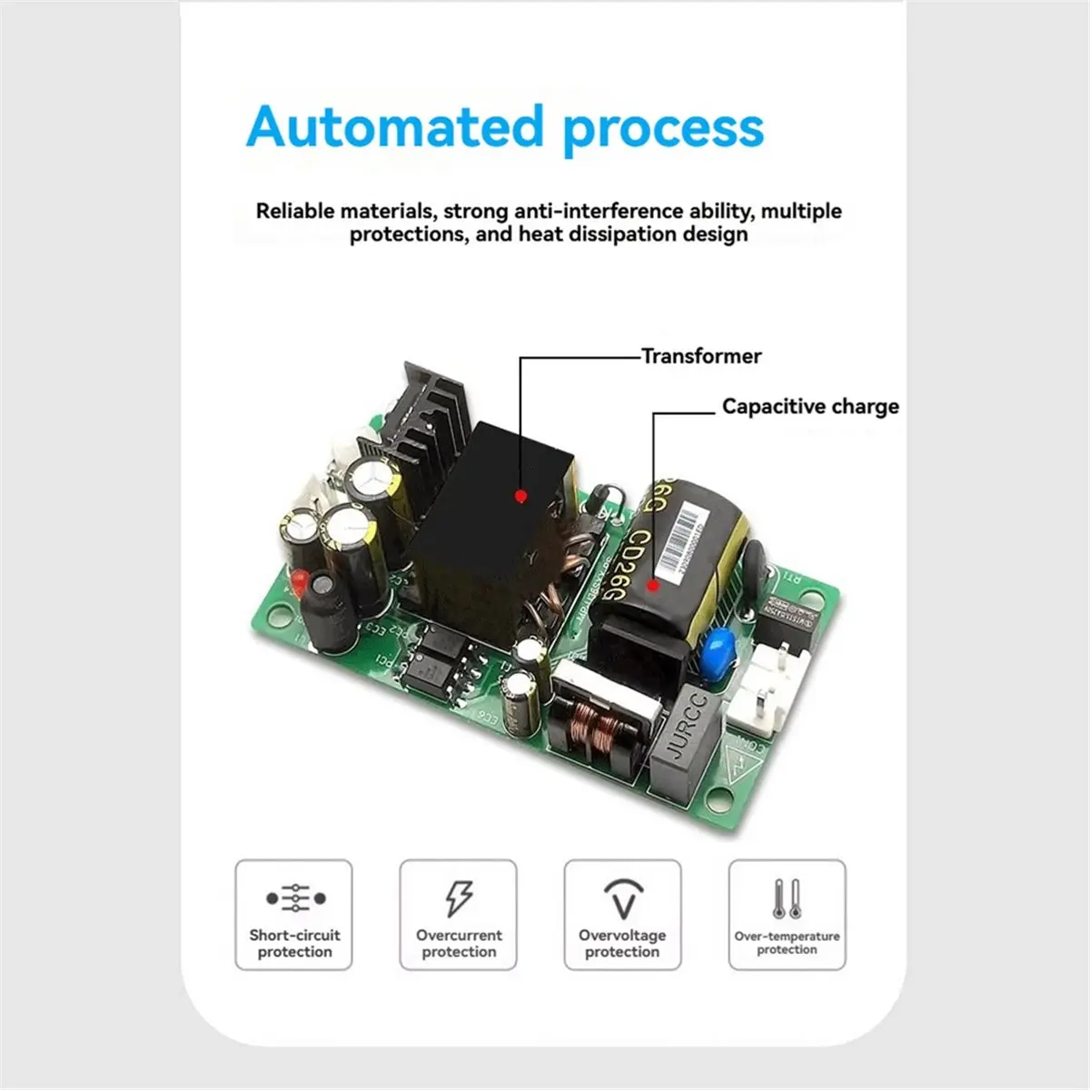 (A23G) AC-DC-DC 스위치 전원 보드 전원 공급 장치 보드 220V 24V 1.5A 스위치 전원 모듈 AC85-264V 36W 전압 조정기