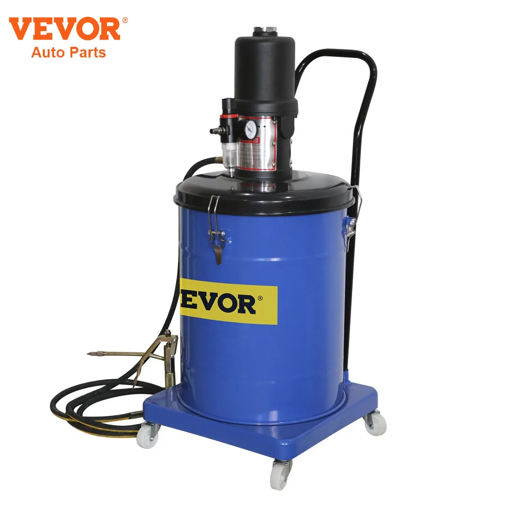 

VEVOR Air Operated Grease Pump Pneumatic Oil Pump 40 L Capacity Barrel with Swivel Oiling Rotatable Gun Head Oil Injection Tool