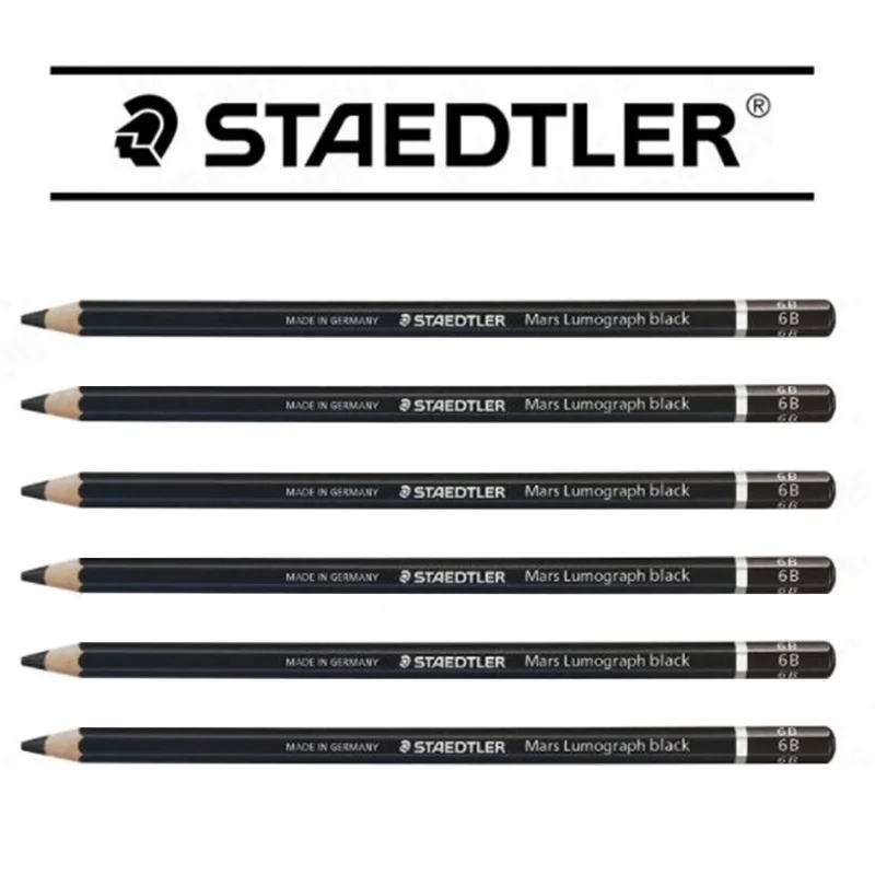 2Pcs/Lot STAEDTLER 100B Professional Drawing Sketch Charcoal Pencil  2B, 4B, 6B