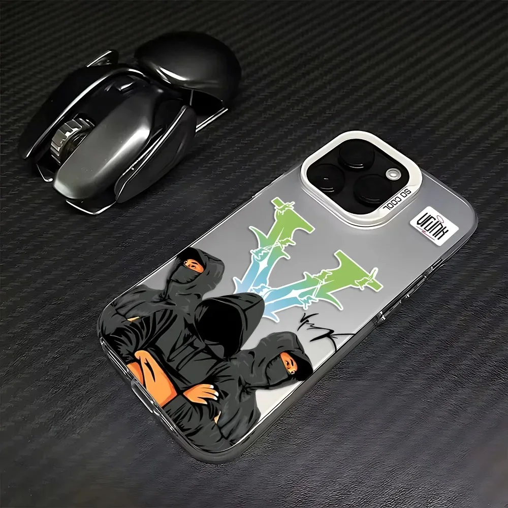 Stylish V-Vrunks Anti-Fall Matte Back Phone Case