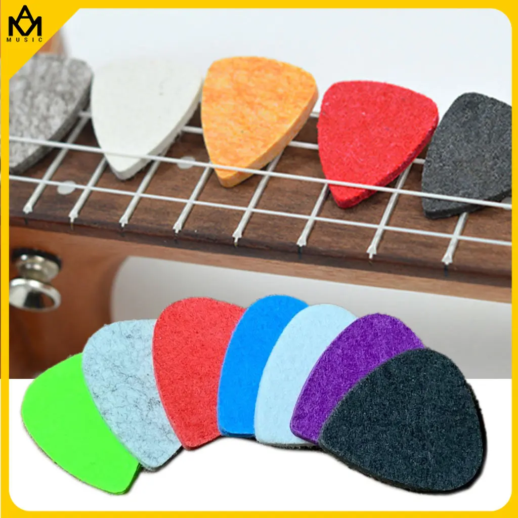 

30Pcs Soft Hard Ukulele Wool Felt guitar picks Mandolin Guitar Plectrums Concert Soprano Tenor Ukulele Accessories