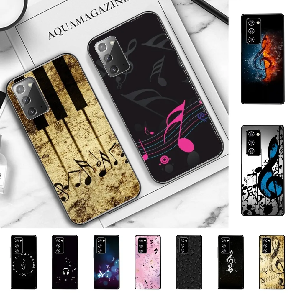 

Musical Note Music Phone Case For Samsung Note 8 9 10 20 pro plus lite M 10 11 20 30 21 31 51 A 21 22 42 02 03