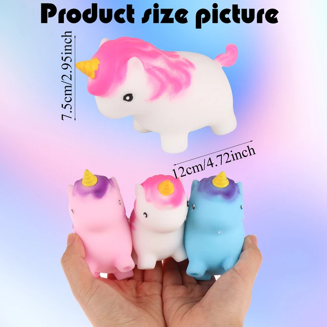 Boule Anti-Stress en forme de licorne pour enfant et adulte, jouet Anti- Stress, à serrer, rose, 3 pièces - AliExpress