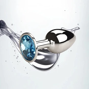 M Size Anal Plug Sex Toys Mini Round Shape Metal Stainless Smooth Steel Butt Small Tail Women/men Dildo Intimate Goods Adult Toy 3