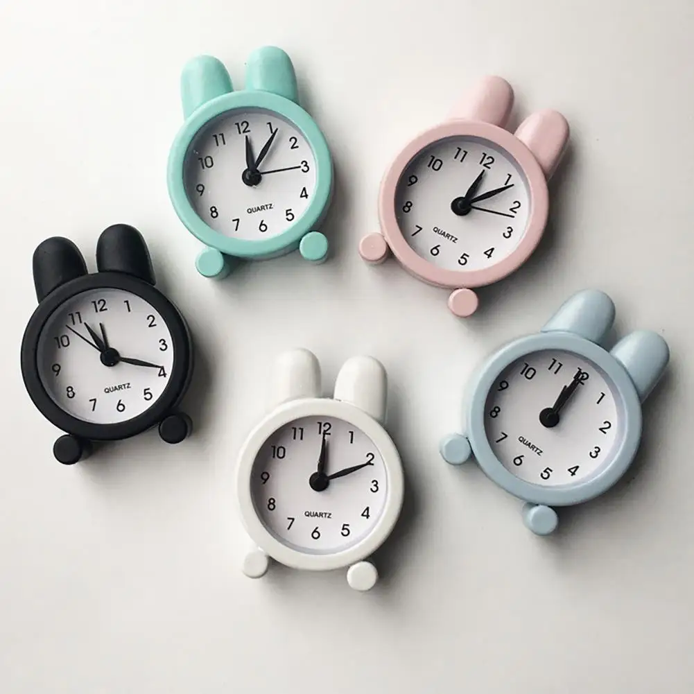 Table Alarm Rabbit Design School Supplies Plastic Cute Mini Metal Alarm Clock For Student Alarm