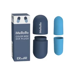Compact Noise - Cancelling Sleep Earplugs - Soft, Slow Rebound, Soundproof Protection (Blue)