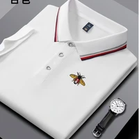 Polo brodé à manches courtes pour hommes, haut décontracté, à la mode, respirant, confortable et polyvalent, nouvelle collection 1