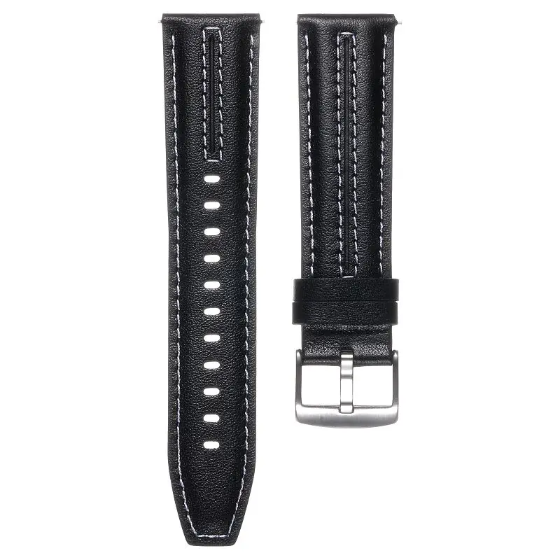 Elegant 22mm Soft Leather Watch Strap Bracelet