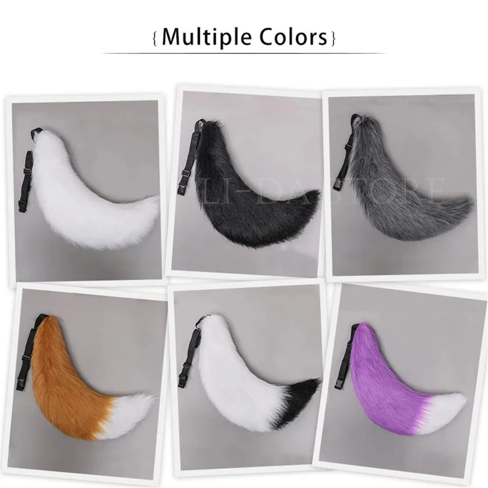 Anime Cosplay Tails Anime COS Cat Fox Tails Plush Cosplay Costumes Big Tails Dog Furry Tail Role Play Party Performance Props Fursuit Tail for Women