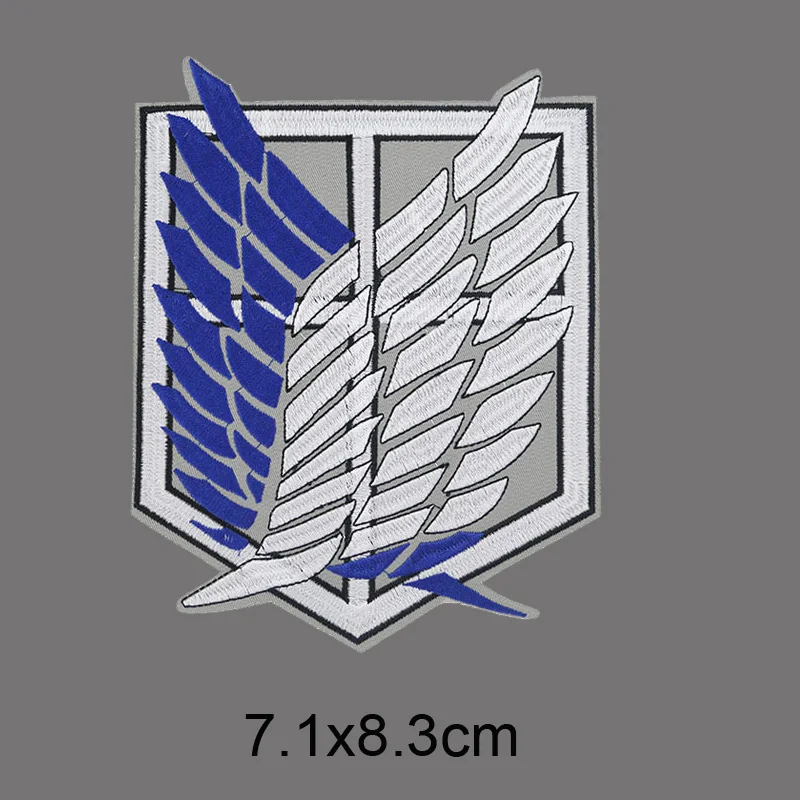 Attack on Giant Reflective Anime Badge 3D Embroidered Armband Wings of Freedom Backpack Sticker Creative Sticker patch clothing patches,acrylic badge blanks