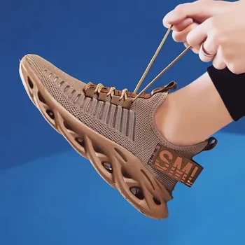 أحذية رياضية رجالية شبكية كاجوال أحذية رجالية ناعمة ومريحة ومتعددة الاستخدامات أحذية ذات نعل سميك للأنشطة الخارجية أحذية تدريب كرة السلة