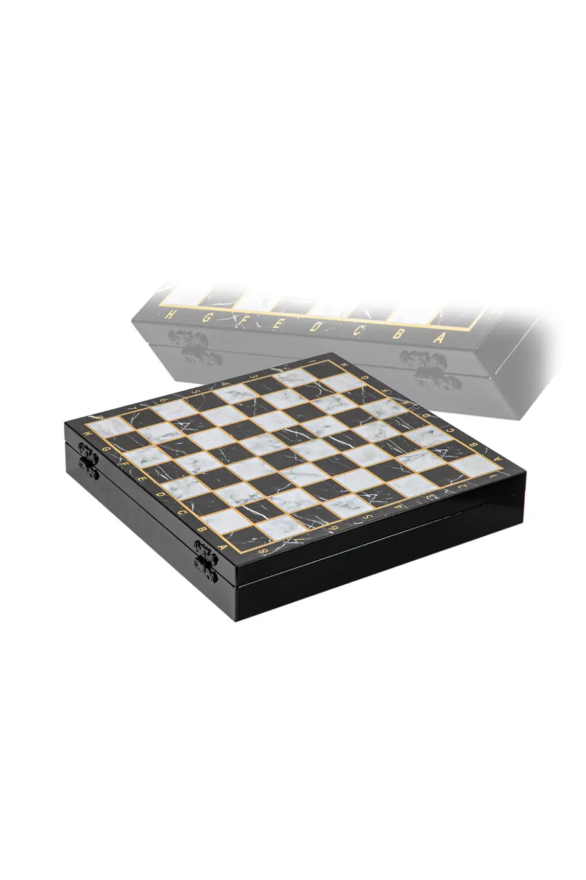 

Luxury Black Marble Patterned Checkers & Chess Floor Storage Chest Large Size 37x37 cm Playgroups Hobby Fun Life