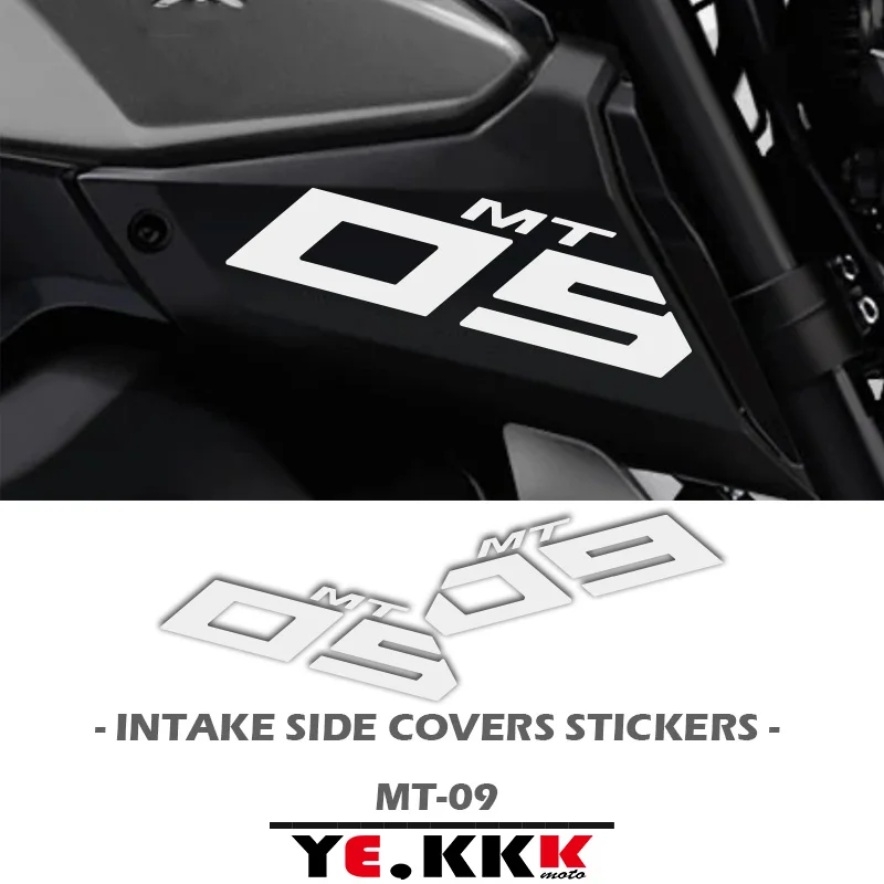 

For Yamaha MT-09 MT09 MT-09SP FZ09 Air Intake Side Cover Sticker Set Fairing Cut Sticker Decals Custom Color Reflective