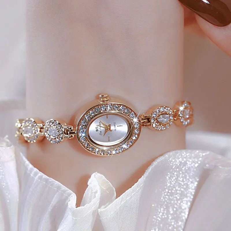 2024 Palace Style Oval Colored Rainbow Water Diamond Luxury Women\'s Watch Exquisite and Elegant Wrist Watch for Women\'s Gifts