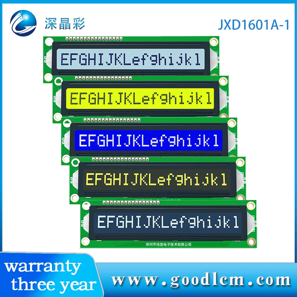 Lcd1601A-1 1601 Modulo Schermo Blu/Verde Iic/I2C 16X1 Modulo Display Lcd A Caratteri Grandi. 1601 5.0V O 3.3V Stn Fstn Dfstn