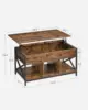 Coffee Table,Lift Coffee Table with Storage Shelf,Hidden Compartments and Lifting Top,19.7 x 39.4 x (19.3-24.4) Inches 2