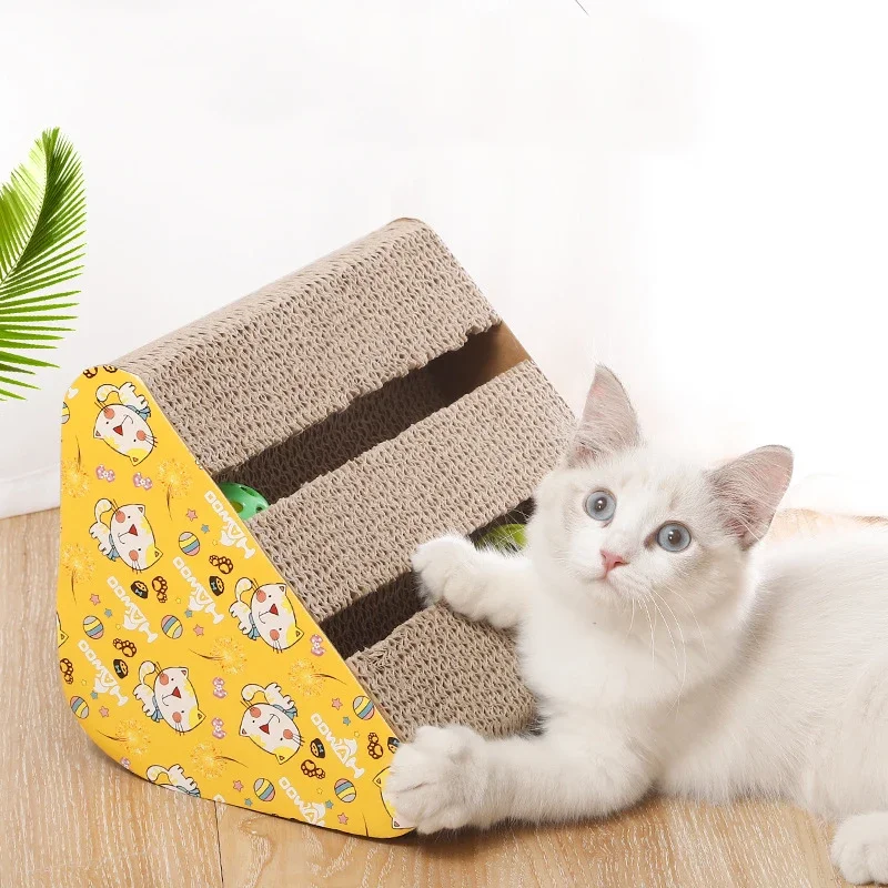 

Pet Toy Cat Scratching Board Claw Grinder Corrugated Paper Cat Scratcher Wear-Resistant Climbing Cat Scraper Protecting