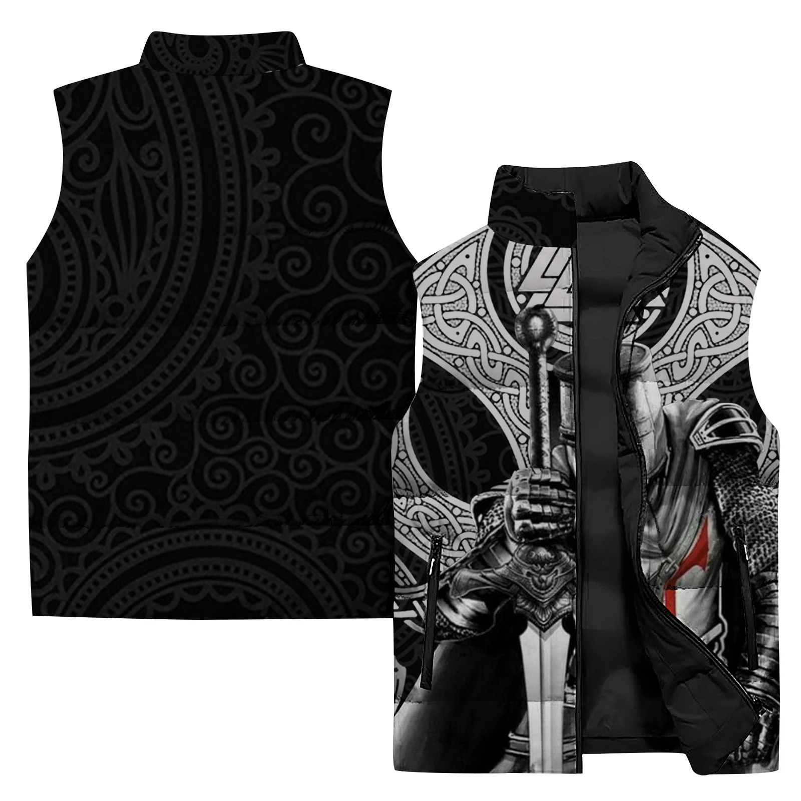 thumbnail image 1 of Chaleco para hombre, abrigo para deportes al aire libre, estampado 3D atractivo, chaqueta sin mangas para hombre, chaqueta de ciclismo cálida e informal a la moda para hombre, 1 of 5