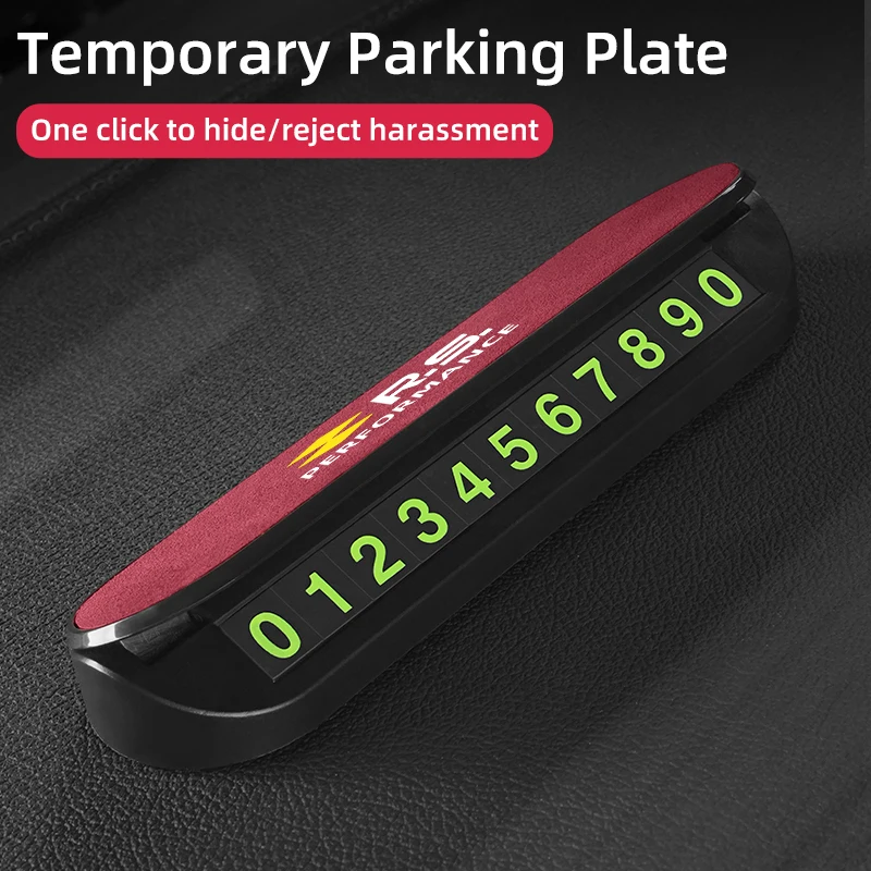 Car Interior Temporaneo Stop Sign Parking Number Card Decorazione Per Renault Koleos Kadjar Scenic Megane Sandero Grand Sill