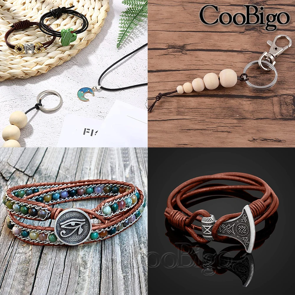Genuine Leather Rope 5Meters Key Chain Jewelry Making Braided Bracelet Necklace Round Cords DIY Handmade Accessories 1-8mm